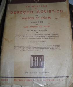 PRINCIPIOS DE DERECHO SOVIETICO de HORACIO DE CASTRO